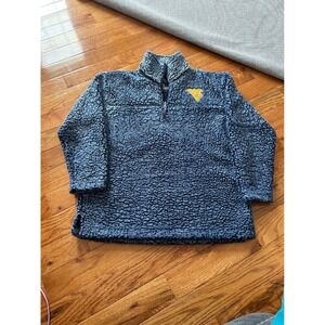Boxercraft West Virginia Mountaineers Sherpa Fleece Quarter Zip Navy Blue Large